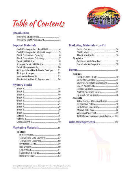 Serengeti Mystery BOM Program