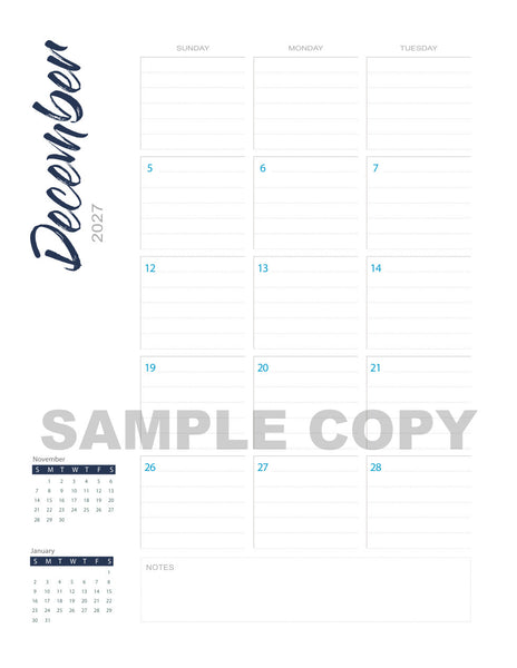 2027 Monthly Marketing Planner