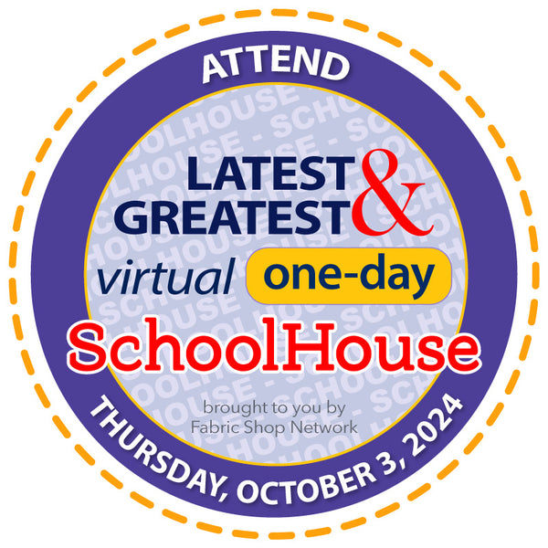 FabShop's Virtual Schoolhouse, Thursday, October 3, 2024